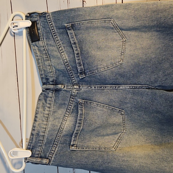 PTCLWide Leg Jeans High‎ Rise Distressed Relaxed Fit Denim Blue Size 28 - Picture 8 of 13